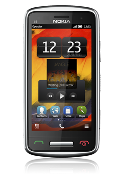 Nokia C6-01 silver grey