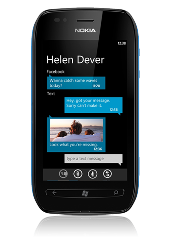 Nokia Lumia 710 black cyan