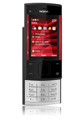 Nokia X3 red black