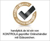handytick.de ist ein von KONTROLA geprüfter Onlinehändler mit Gützeichen