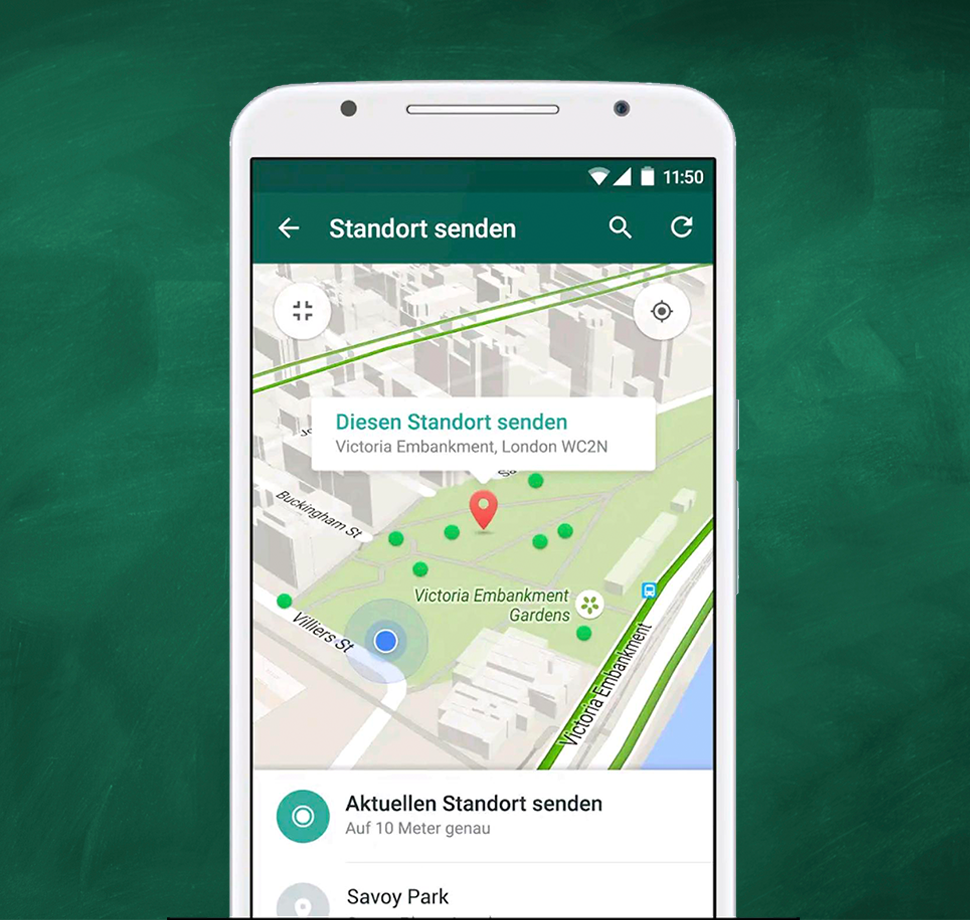WhatsApp Standort