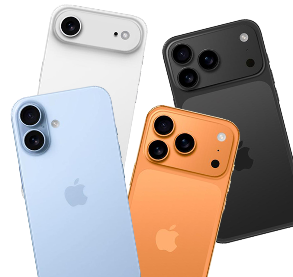 Verschiedene iPhone 17 Modelle sind in verschiedenen Farben zu sehen.