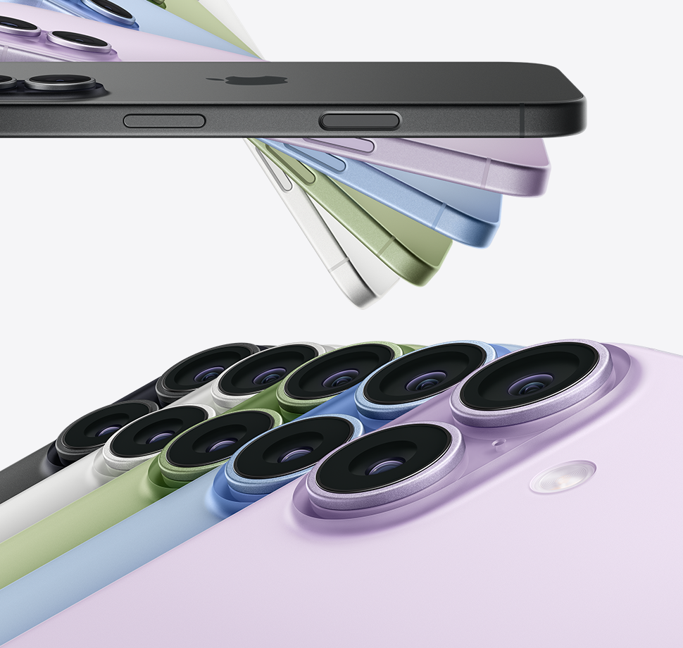 Alle 5 Farbvarianten des neuen iPhone 17. 