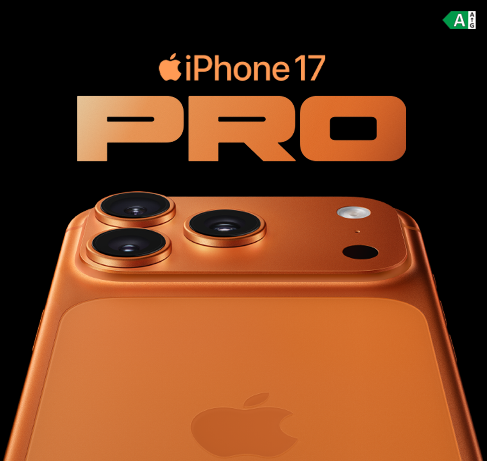 Das iPhone 17 Pro in der Farbe "Cosmic Orange".