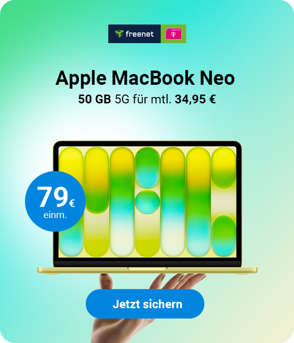 Angebot zum Bestpreis Macbook Neo +50 GB 5G f�r nur 79�