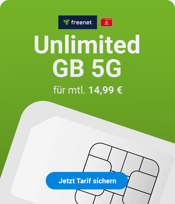 Unlimited GB | freenet im Vodafone Netz f�r mtl. 14,99 �