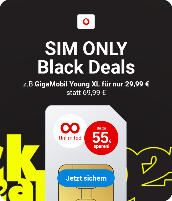 SIM ONLY Black Deals z.B GigaMobil Young XL