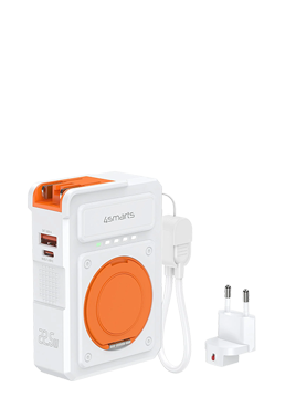 4smarts 6in1 Hybrid Charger, Wireless Powerbank White