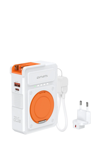 4smarts 6in1 Hybrid Charger, Wireless Powerbank White