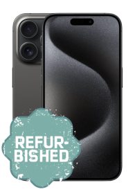 Apple iPhone 15 Pro 128GB, Black Titanium, refurbished