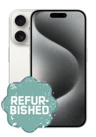Apple iPhone 15 Pro 128GB, White Titanium, refurbished