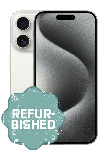 Apple iPhone 15 Pro 128GB, White Titanium, refurbished