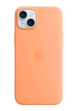 Apple Silicone Case with MagSafe Sorbet Orange, for iPhone 15 Plus, MT173ZM/A