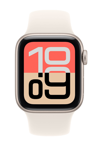 Apple Watch SE 3 Aluminium GPS Starlight, Starlight Sport Band M/L, MEH54ZR/A, 40 mm