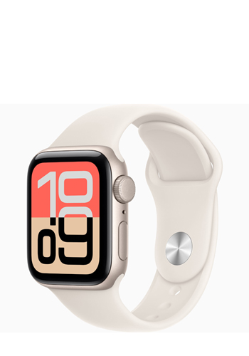 Apple Watch SE 3 Aluminium GPS Starlight, Starlight Sport Band S/M, MEHG4ZR/A, 44 mm