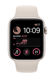 Apple Watch SE Aluminium GPS + Cellular Starlight, Sportarmband Starlight, MNPT3FD/A, 44mm