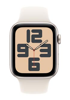 Apple Watch SE GPS + Cellular Starlight Aluminium, Starlight Sport Band S/M, MXGT3QF/A, 44mm