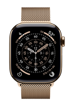 Apple Watch Series 11 GPS + Cellular Gold Titanium, Gold Milanese Loop M/L, MF8Y4ZR/A, 42 mm