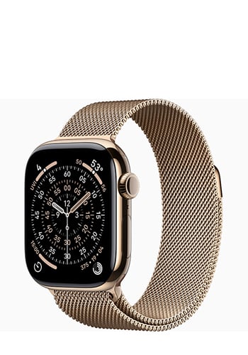 Apple Watch Series 11 GPS + Cellular Gold Titanium, Gold Milanese Loop S/M, MFD74ZR/A, 46 mm