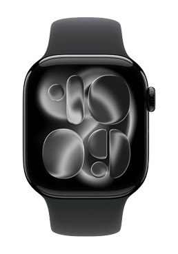 Apple Watch Series 11 GPS + Cellular Jet Black Aluminium, Black Sport Band M/L, MFC44ZR/A, 46 mm