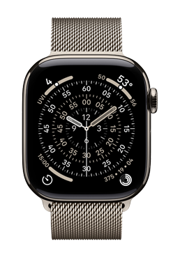 Apple Watch Series 11 GPS + Cellular Natural Titanium, Natural Milanese Loop S/M, MFCY4ZR/A, 46 mm