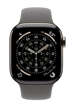 Apple Watch Series 11 GPS + Cellular Natural Titanium, Stone Grey Sport Band S/M, MF8M4ZR/A, 42 mm