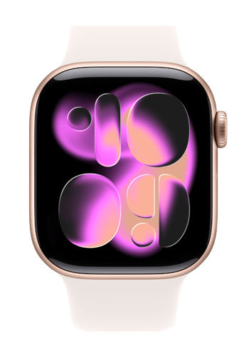 Apple Watch Series 11 GPS + Cellular Rose Gold Aluminium, Light Blush Sport Band M/L, MFCJ4ZR/A, 46 mm