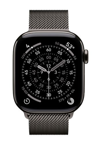 Apple Watch Series 11 GPS + Cellular Slate Titanium, Slate Milanese Loop M/L, MFD44ZR/A, 46 mm