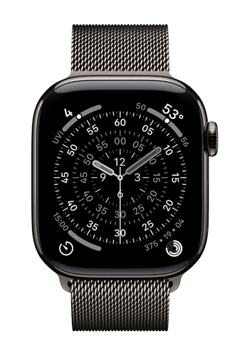 Apple Watch Series 11 GPS + Cellular Slate Titanium, Slate Milanese Loop S/M, MFD34ZR/A, 46 mm