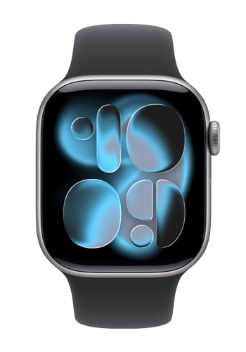 Apple Watch Series 11 GPS + Cellular Space Grey Aluminium, Black Sport Band M/L, MFCA4ZR/A, 46 mm