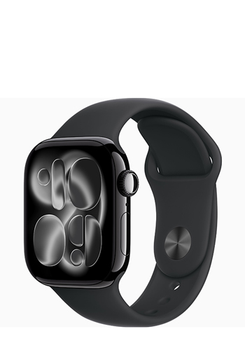 Apple Watch Series 11 GPS Jet Black Aluminium, Black Sport Band M/L, MEUX4ZR/A, 46 mm