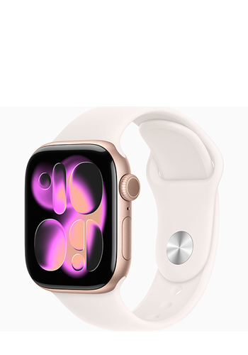 Apple Watch Series 11 GPS Rose Gold Aluminium, Light Blush Sport Band S/M, MEV64ZR/A, 46 mm