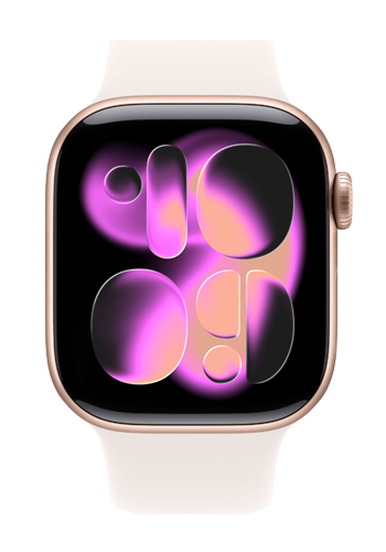 Apple Watch Series 11 GPS Rose Gold Aluminium, Light Blush Sport Band S/M, MEV64ZR/A, 46 mm
