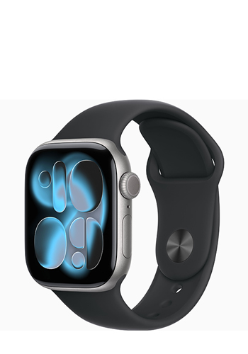 Apple Watch Series 11 GPS Space Grey Aluminium, Black Sport Band S/M, MEQW4ZR/A,�42 mm