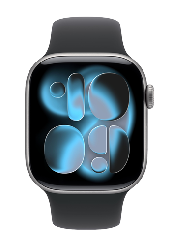 Apple Watch Series 11 GPS Space Grey Aluminium, Black Sport Band S/M, MEQW4ZR/A,42 mm
