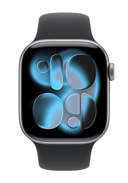 Apple Watch Series 11 GPS Space Grey Aluminium, Black Sport Band S/M, MEV04ZR/A, 46 mm