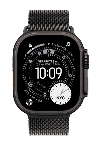 Apple Watch Ultra 3 GPS + Cellular Black Titanium, Black Titanium Milanese Loop Small, MF1N4QF/A, 49 mm