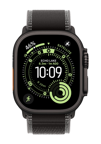 Apple Watch Ultra 3 GPS + Cellular Black Titanium, Black/Charcoal Trail Loop M/L, MF1H4QF/A, 49 mm