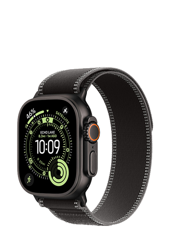 Apple Watch Ultra 3 GPS + Cellular Black Titanium, Black/Charcoal Trail Loop M/L, MF1H4QF/A, 49 mm