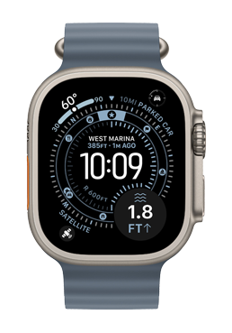 Apple Watch Ultra 3 GPS + Cellular Natural Titanium, Anchor Blue Ocean Band, MEWH4QF/A,49 mm