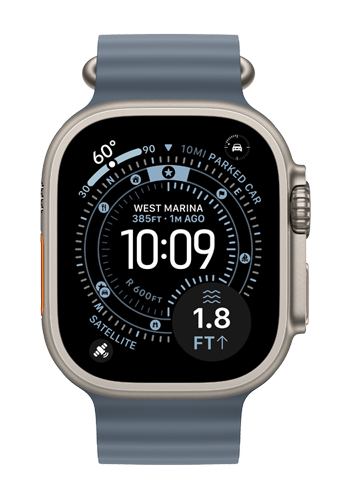 Apple Watch Ultra 3 GPS + Cellular Natural Titanium, Anchor Blue Ocean Band, MEWH4QF/A,49 mm