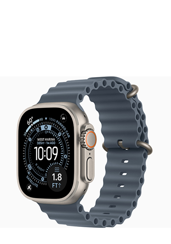 Apple Watch Ultra 3 GPS + Cellular Natural Titanium, Anchor Blue Ocean Band, MEWH4QF/A,49 mm