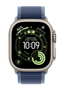 Apple Watch Ultra 3 GPS + Cellular Natural Titanium, Blue/Bright Blue Trail Loop M/L, MEWU4QF/A,49 mm