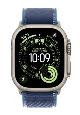 Apple Watch Ultra 3 GPS + Cellular Natural Titanium, Blue/Bright Blue Trail Loop S/M, MEWR4QF/A,�49 mm�