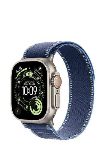 Apple Watch Ultra 3 GPS + Cellular Natural Titanium, Blue/Bright Blue Trail Loop S/M, MEWR4QF/A,�49 mm�
