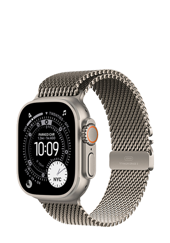 Apple Watch Ultra 3 GPS + Cellular Natural Titanium, Natural Titanium Milanese Loop Large, MF0E4QF/A, 49 mm
