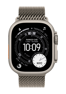 Apple Watch Ultra 3 GPS + Cellular Natural Titanium, Natural Titanium Milanese Loop Medium, MEWY4QF/A, 49 mm