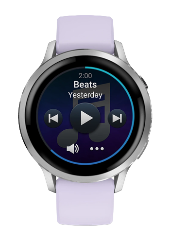 Garmin VENU 4 GPS-Fitness-Smartwatch, 41mm Silver - Periwinkle, 010-03013-01