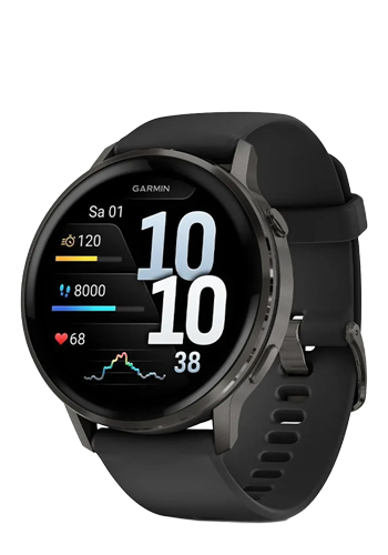 Garmin VENU 4 GPS-Fitness-Smartwatch, 45mm Black - Slate Grey, 010-03014-00