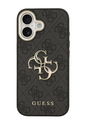 GUESS Hard Cover 4G Metal Logo Black, f�r Apple iPhone 17, GUHCP17S4GMGCGR